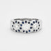 Ring Trilogy ring in white gold, sapphires and diamonds 58 Facettes DV0534-14