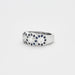 Ring Trilogy ring in white gold, sapphires and diamonds 58 Facettes DV0534-14