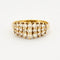 Bague Bague en or jaune trois rangées de diamants 58 Facettes DV0543-1