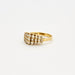 Ring Yellow gold ring three rows of diamonds 58 Facettes DV0543-1