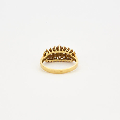 Bague Bague en or jaune trois rangées de diamants 58 Facettes DV0543-1