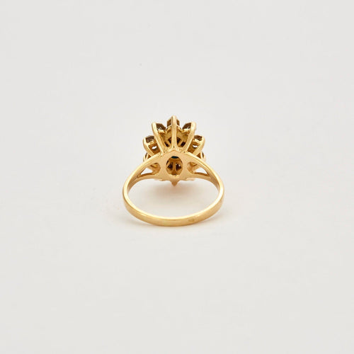 Bague Bague marguerite or jaune saphir et diamants 58 Facettes DV0548-1