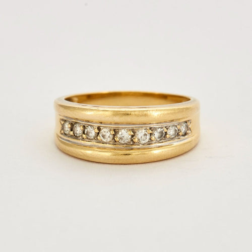 Bague Bague godronnée or jaune et  diamants 58 Facettes DV0548-5
