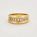 Ring Yellow gold and diamond gadrooned ring 58 Facettes DV0548-5