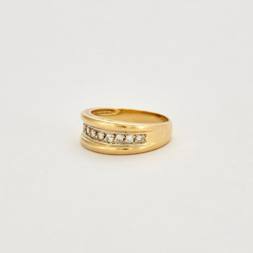 Bague Bague godronnée or jaune et  diamants 58 Facettes DV0548-5