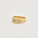 Ring Yellow gold and diamond gadrooned ring 58 Facettes DV0548-5