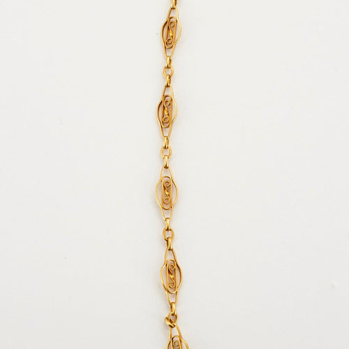 Collier Chaîne giletière or jaune 58 Facettes DV0550-2