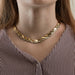 Necklace Necklace in yellow gold and white gold set with diamonds 58 Facettes DV0551-2
