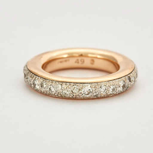 49 Pomellato ring Iconica ring in pink gold and diamonds 58 Facettes DV1746-3