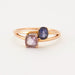 Ring Pink gold, amethyst and cordierite ring 58 Facettes DV1403-5