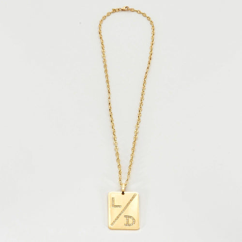 Collier Chaîne en or jaune et pendentif en or jaune diamants 58 Facettes DV1396-2