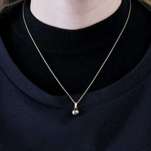 Pendentif Pendentif Perle de culture grise de Tahiti 58 Facettes DV1536-2