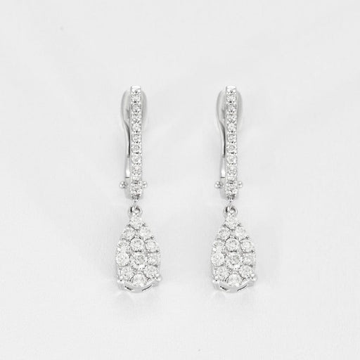 Boucles d'oreilles Boucles d'oreilles en or gris et  diamants 58 Facettes DV1537-2