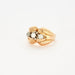 Ring Platinum and yellow gold ring set with diamonds 58 Facettes DV1543-2