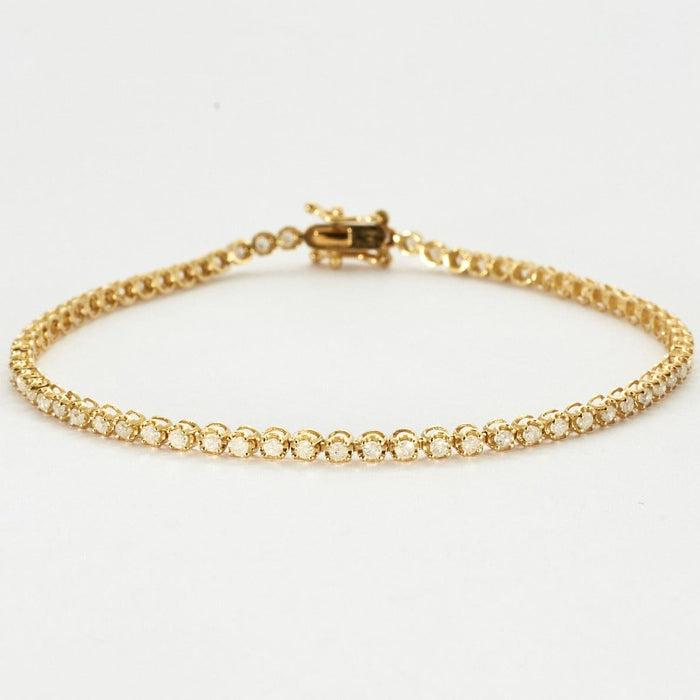 Bracelet Bracelet tenis en or jaune et diamants. 58 Facettes DV2065-4
