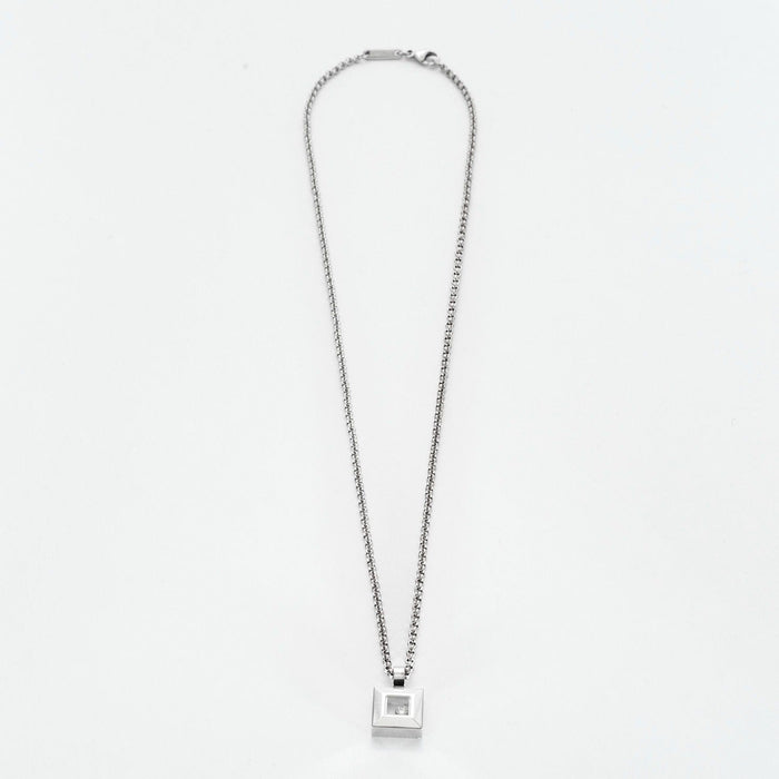 Collier Chopard Happy Diamonds- Collier Or gris et diamant 58 Facettes DV1919-2