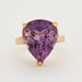 Ring Yellow gold and Amethyst ring 58 Facettes DV0538-8