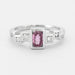 Bague Bague en or gris Saphir rose et diamants 58 Facettes DV0552-1