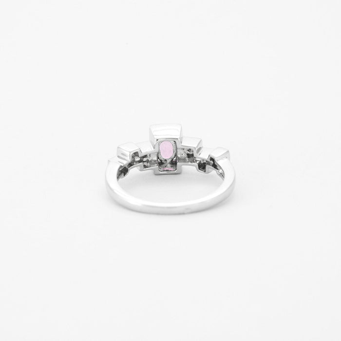 Bague Bague en or gris Saphir rose et diamants 58 Facettes DV0552-1