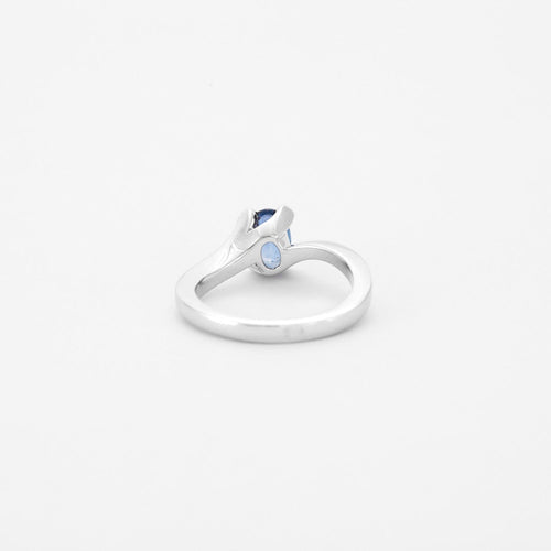 Bague Bague or blanc Saphir et diamants 58 Facettes DV0552-2