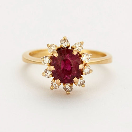 Bague Bague or rubis et diamants 58 Facettes DV0569-4