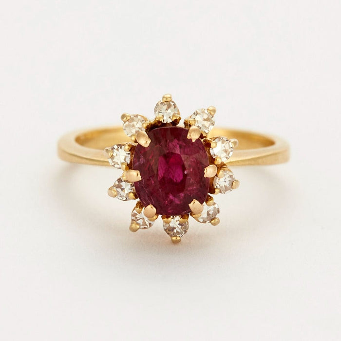 Bague Bague or rubis et diamants 58 Facettes DV0569-4