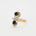 Ring Bague Toi et Moi gold sapphires and diamonds 58 Facettes DV0569-5