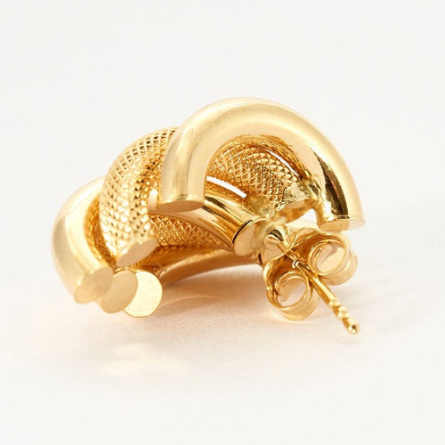 Boucles d'oreilles Boucles d'oreilles en or jaune godronné. 58 Facettes DV1453-5