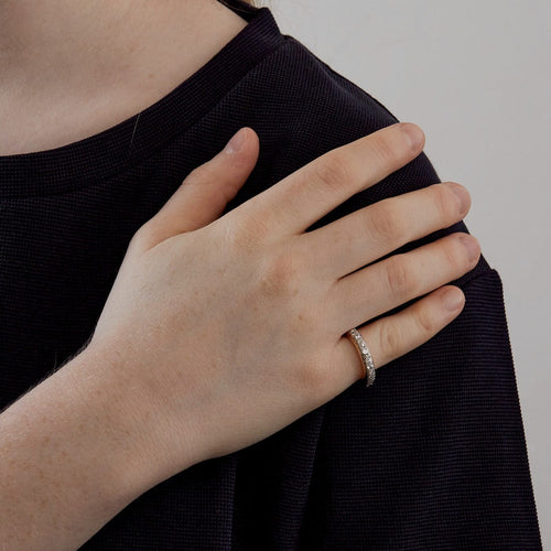 Bague 49 Pomellato Bague Iconica or rose et diamants 58 Facettes DV1746-3