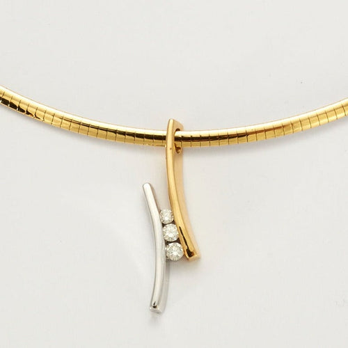 Collier Collier réversible deux ors et diamants 58 Facettes DV0574-6