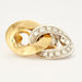 Pomellato necklace - Rare half gourmette set in yellow gold and white gold, diamonds 58 Facettes DV2198-1