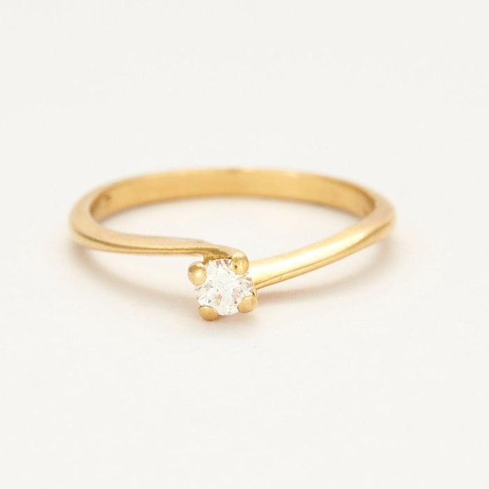 Bague Bague Solitaire en Or Jaune et Diamant 58 Facettes DV0574-3