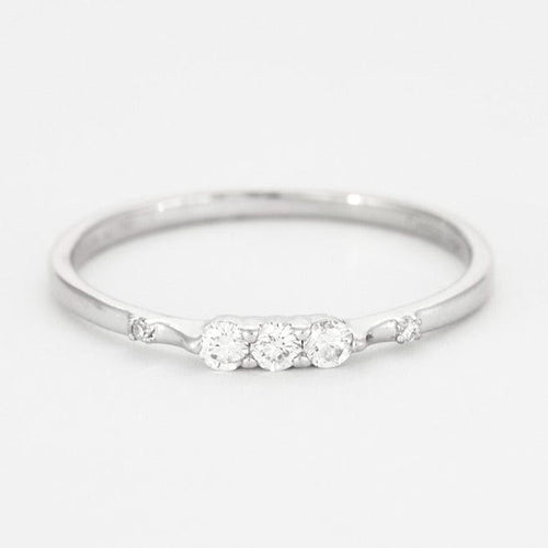 MAUBOUSSIN- Trois grains Or gris et