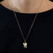 Gold and sapphire Elephant Pendant Necklace 58 Facettes DV0574-5