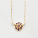 Necklace Necklace in yellow gold and purple sapphires 58 Facettes DV2022-1