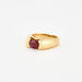 Ring 50 Gold, ruby ​​and diamond bangle ring 58 Facettes DV0586-2
