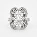 Bague 53 Bague en or gris et diamants 58 Facettes DV2329-3