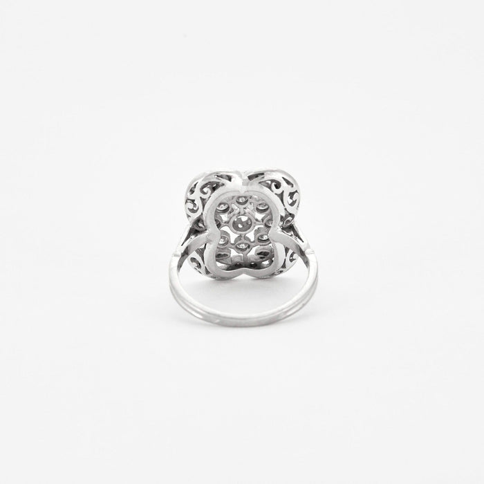 Bague 53 Bague en or gris et diamants 58 Facettes DV2329-3