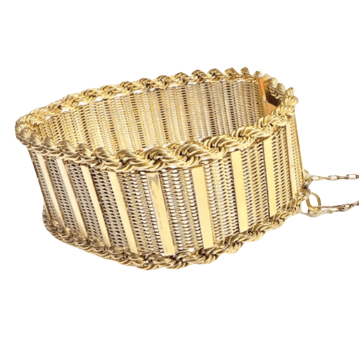 Bracelet Bracelet style Rétro époque 1940-45 en OR 18 carats 58 Facettes Q997A