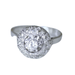 Ring Art Deco round diamond target ring 58 Facettes