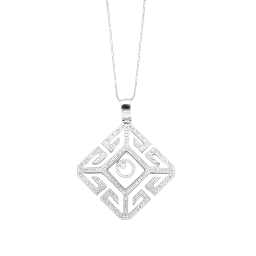 Collier Collier Or gris, diamants 58 Facettes