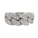 Bague 54 Bague en or blanc, maillons gourmettes, diamants 58 Facettes