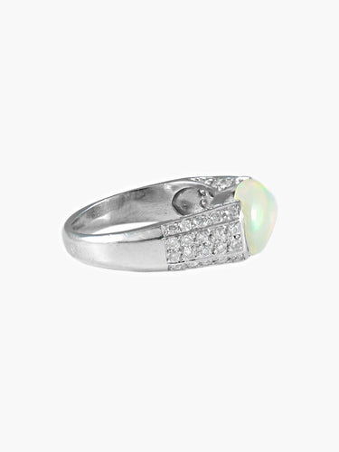 Bague 53 Bague cabochon d'opale 58 Facettes 415