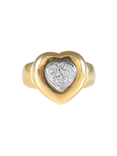 Bague Bague Coeur or et brillants 58 Facettes 372