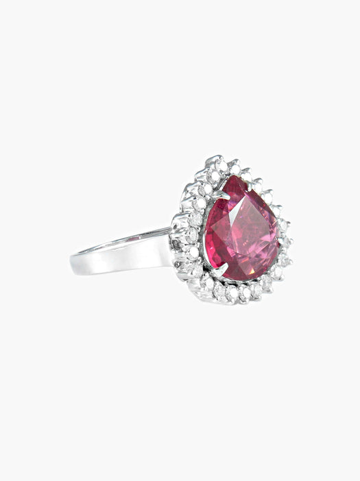 Bague Bague RUBELLITE et DIAMANTS 58 Facettes 383