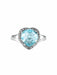 Ring Topaz and silver HEART ring 58 Facettes 216