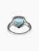 Ring Topaz and silver HEART ring 58 Facettes 216