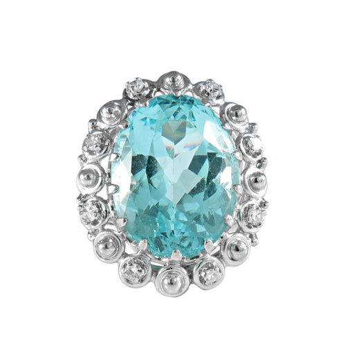 Bague Bague COCKTAIL aigue-marine 58 Facettes 423