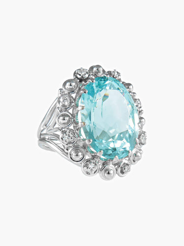 Bague Bague COCKTAIL aigue-marine 58 Facettes 423