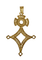 Pendentif Pendentif or jaune croix du sud ou croix d'Agadez 58 Facettes